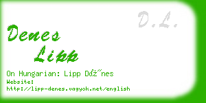 denes lipp business card